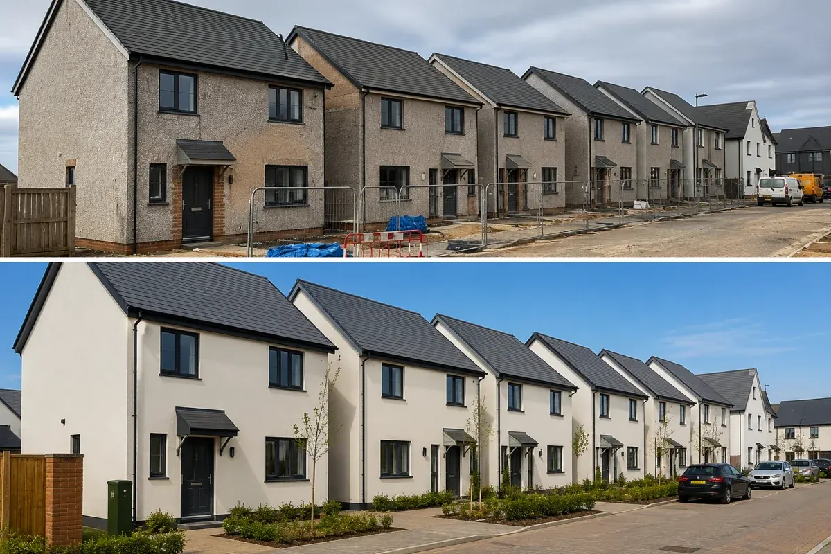 New Build Estate — Monocouche Specification Project in Basildon